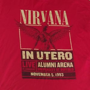 In Utero Nirvana Red Concert T-Shirt